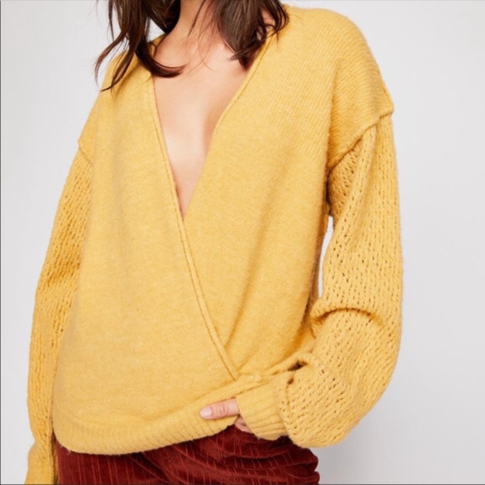 Free People That’s A Wrap Knit Sweater Small